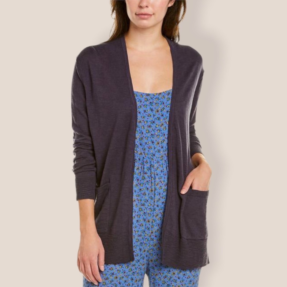 Madewell Open Front Pocketed Slub Cardigan